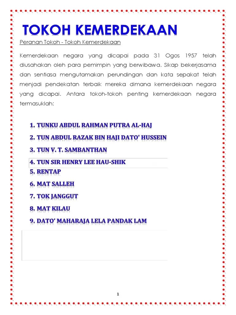 Check 2 online powerpoint presentations from haireyaniahamid. Tokoh Tokoh Kemerdekaan Pdf