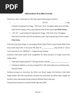 Pihak pertama memberikan jaminan penuh bahwa tanah berikut bangunan yang terletak di atasnya yang dijualnya adalah: Contoh Surat Jual Beli Tanah Kebun Pdf Nusagates