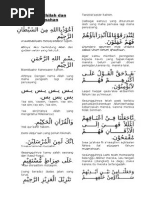 Satu aplikasi terbaru surat yasin fadilah lengkap latin terjemahan bisa kita dapatkan melalui hp android anda masing masing dengan mudah, bacaan surat yasin . Yasin Fadhilah Dan Terjemahan Pdf