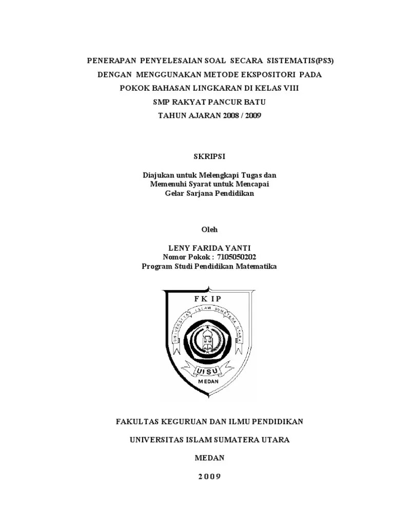Skripsi Pendidikan Matematika | PDF