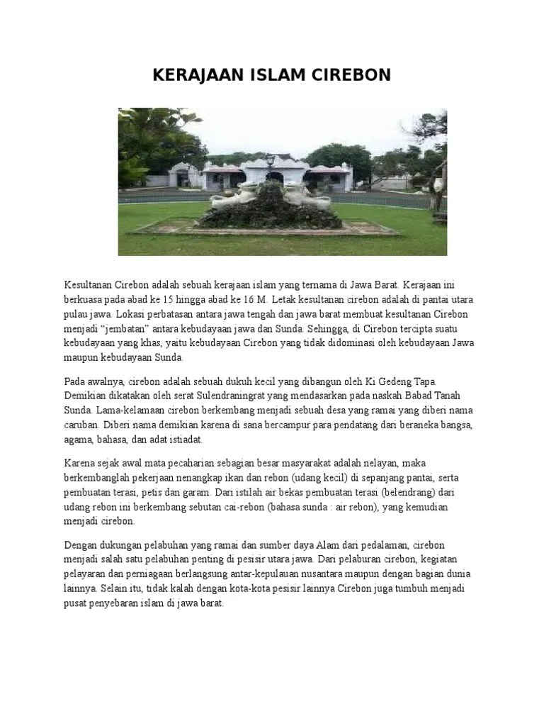 Kerajaan Islam Di Cirebon | PDF