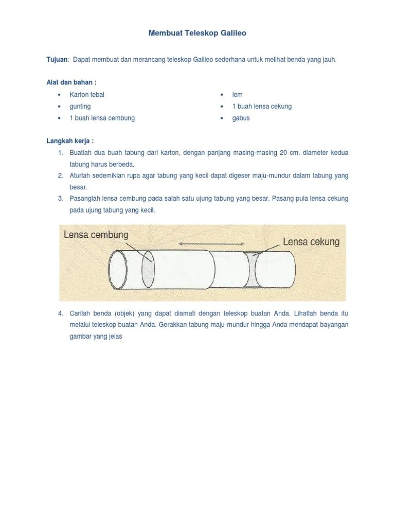 Jangan lupa melapisinya dengan lem serba guna. Cara Membuat Teleskop Sederhana Dari Barang Bekas