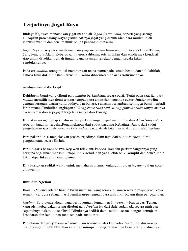 Terjadinya Jagat Raya | PDF