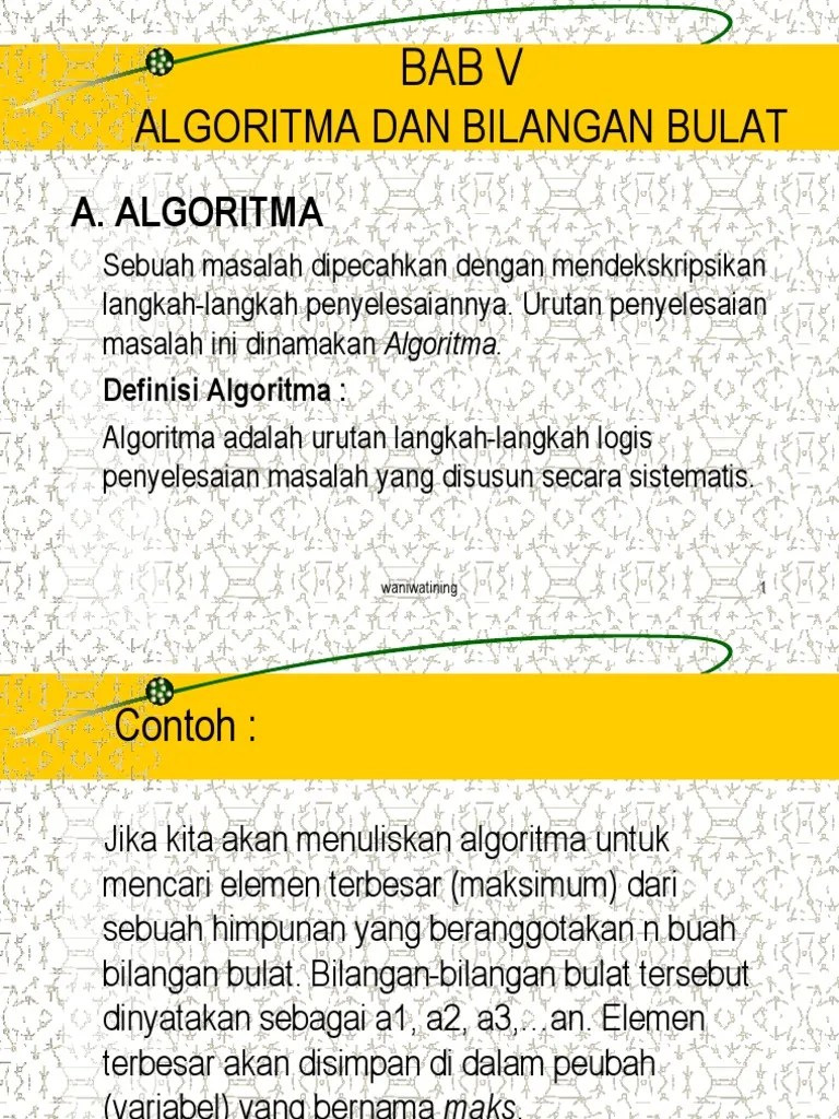 Algoritma Bilangan Bulat | PDF
