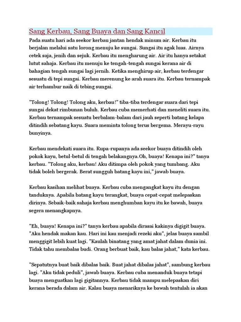 C7 - Sang Buaya, Sang Kerbau &amp; Sang Kancil | PDF