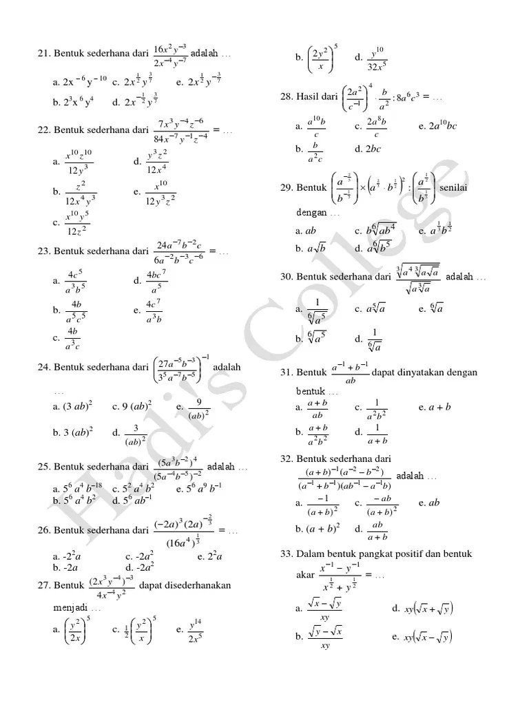 Bentuk Sederhana Dari | PDF