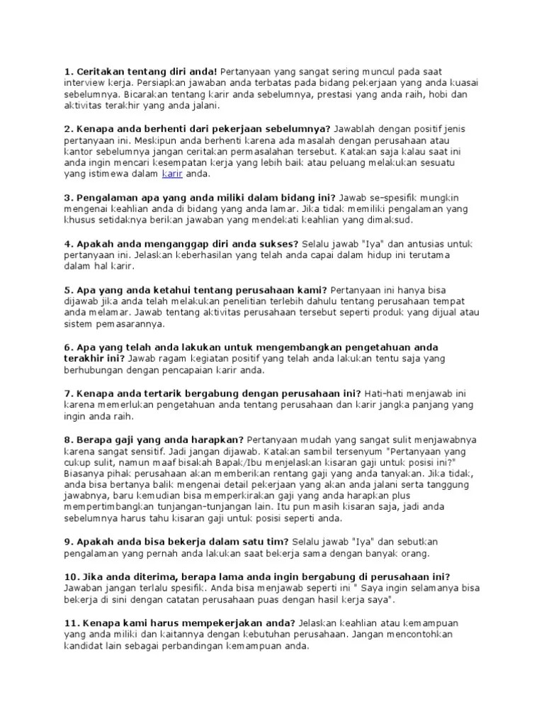 Jawaban Interview Mengapa Kami Harus Mempekerjakan Anda – Mudah