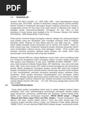 Kertas kerja perniagaan lm 2025 1. Kertas Kerja Perniagaan Restoran Pdf