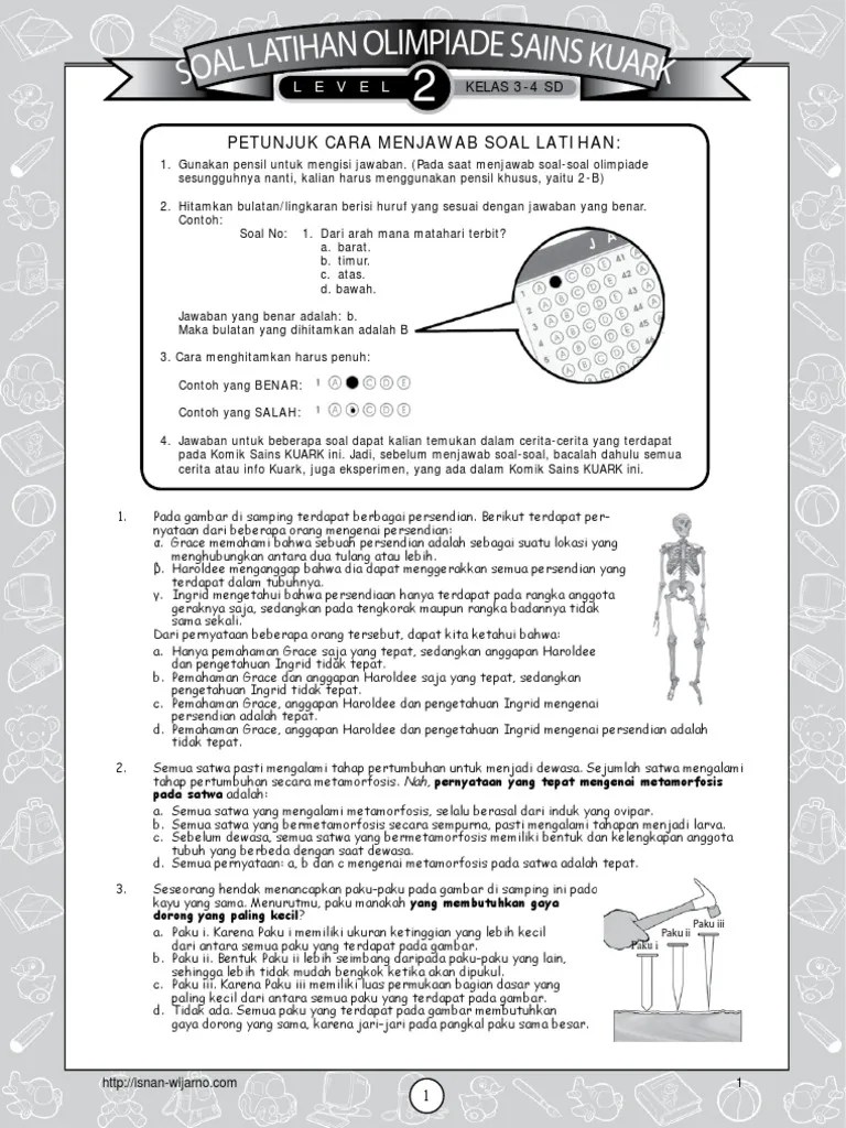18 januari 2014contoh soal oskbagaimana model soal osk?teoritikalkritikalanalitikalteoritikalbabak penyisihan level 1 tahun . Download Soal Olimpiade Ipa Sd Level 2