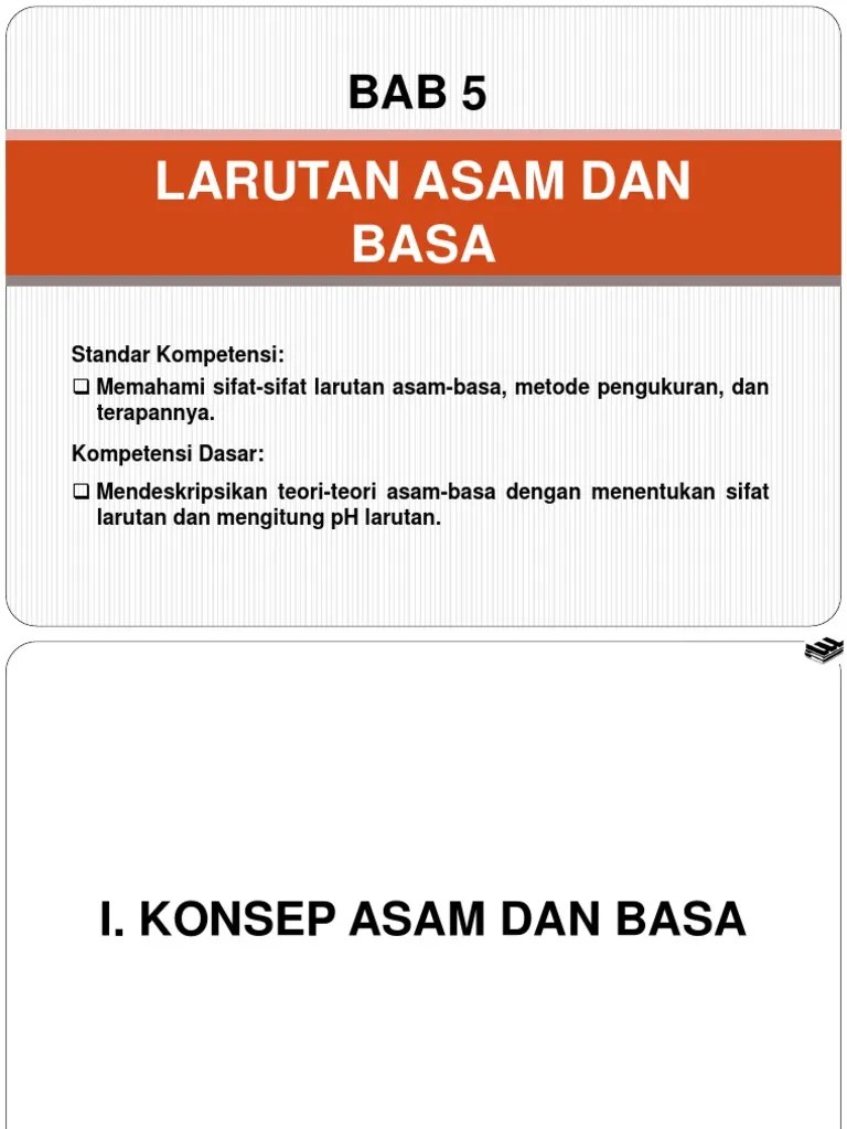 Bab 5 Larutan Asam Dan Basa