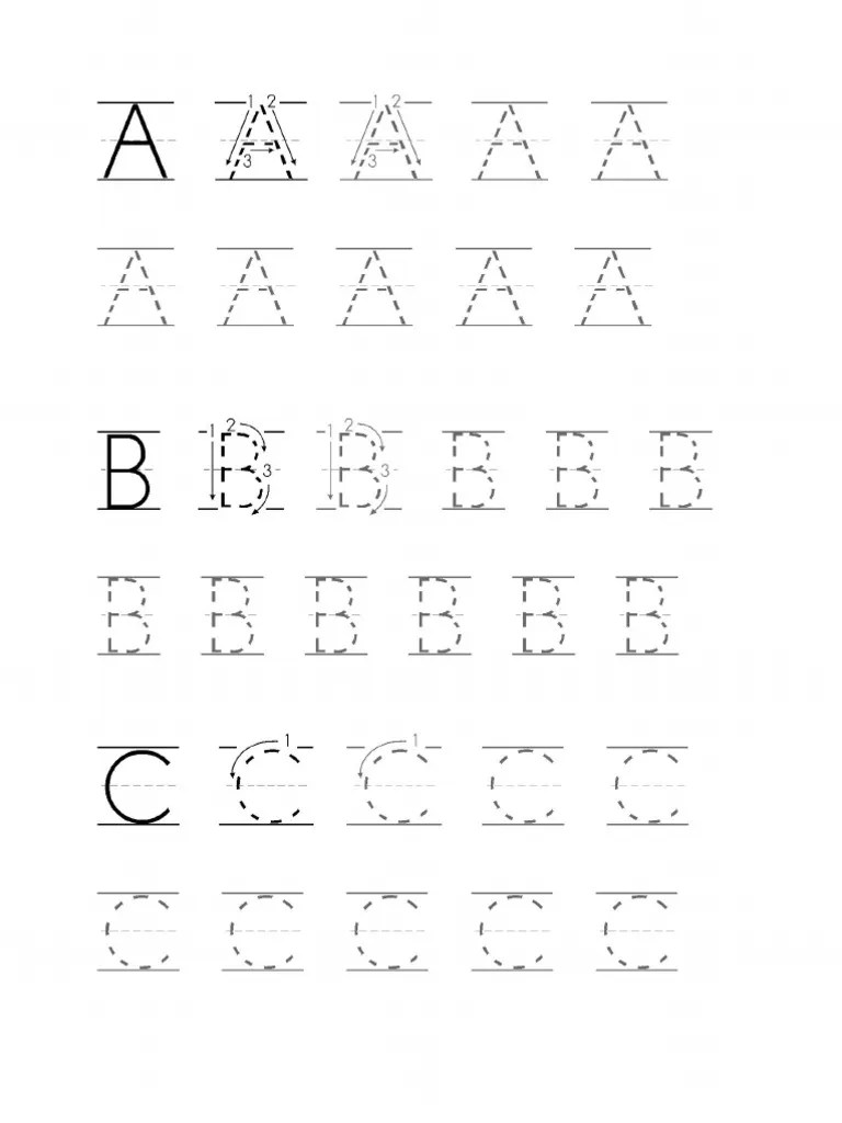 abc tracing worksheet for k 1 abc 1