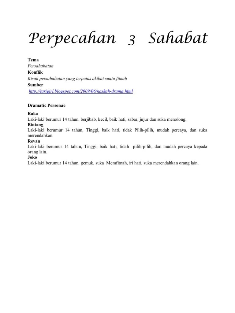 Naskah Drama 3 Orang Laki Laki – Sekali
