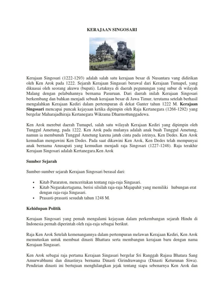 Kerajaan Singosari | PDF