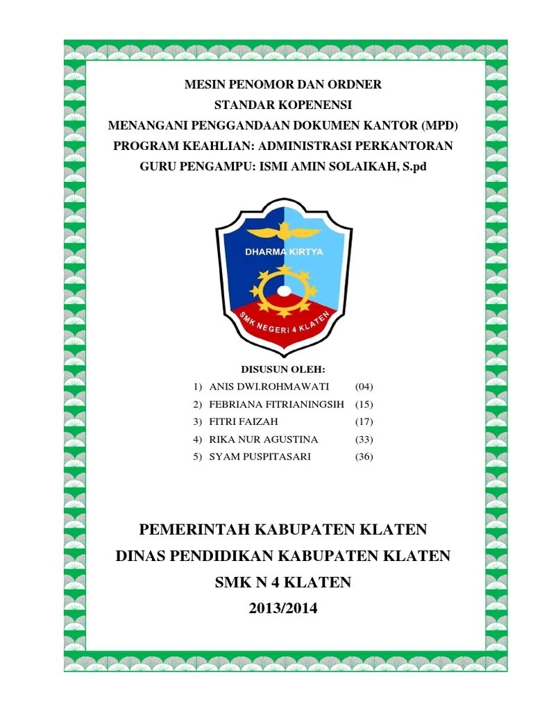 Mesin Penomor Dan Ordner1 | PDF