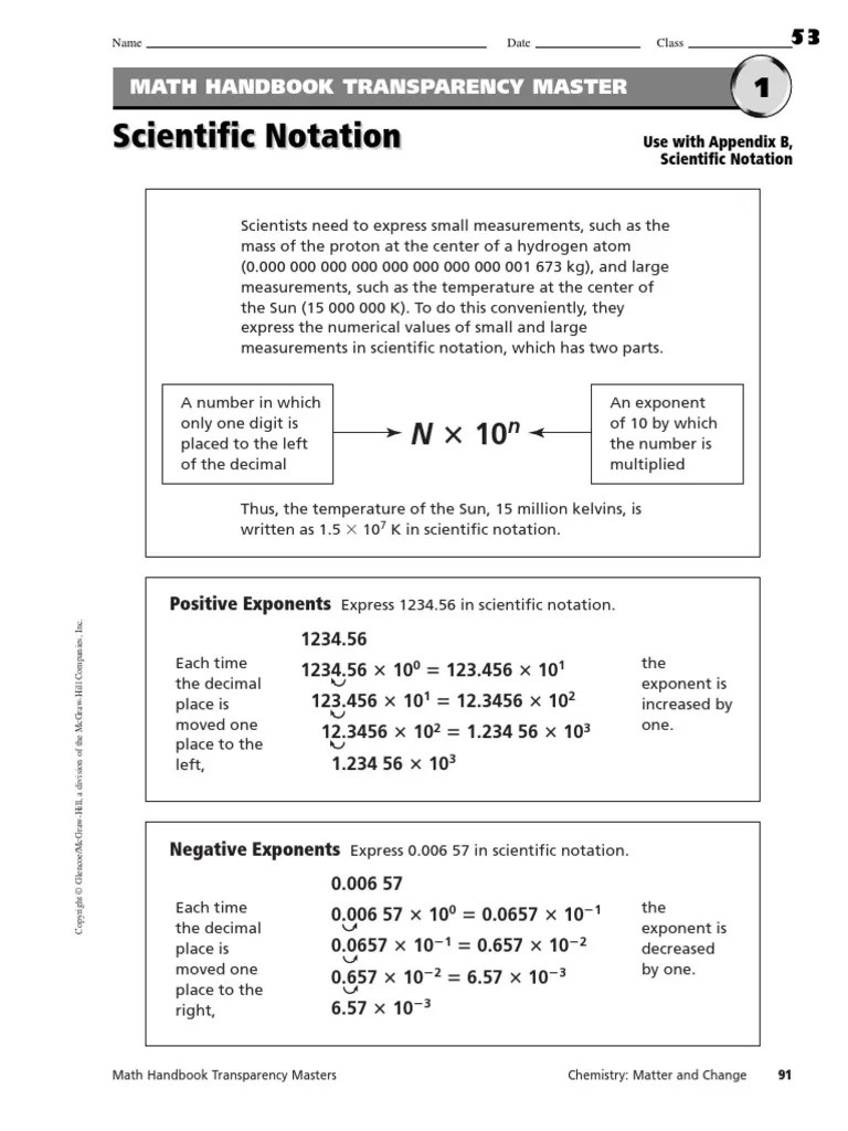 scientific notation worksheets multiplication exponentiation