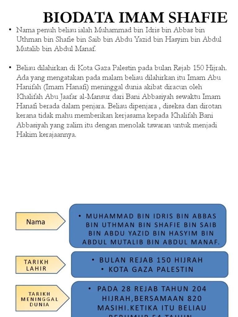 Sumbangan imam abu hanifah terhadap tamadun islam. Sumbangan Imam Syafie Kepada Tamadun Islam Nashcxt