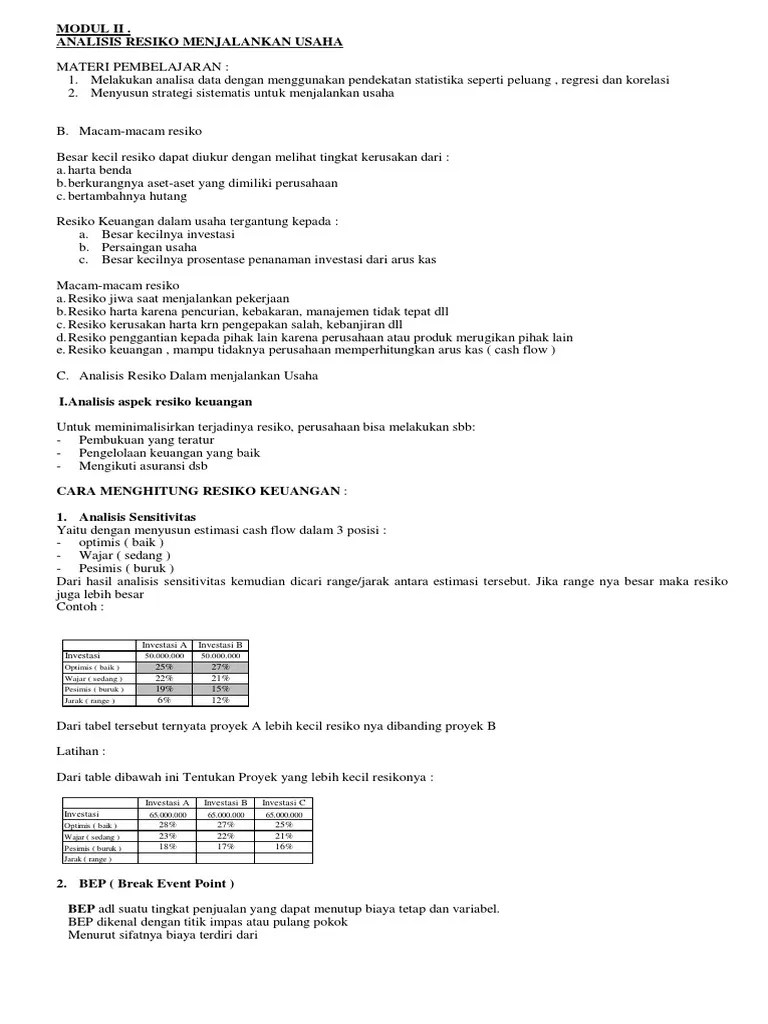 Kondisi yang naik turun dialami suatu usaha kecil maupun industri dapat menjadi faktor yang mempengaruhi kelancaran kegiatan operasinya.perencanaan laba . Contoh Soal Bep Contoh Soal Terbaru