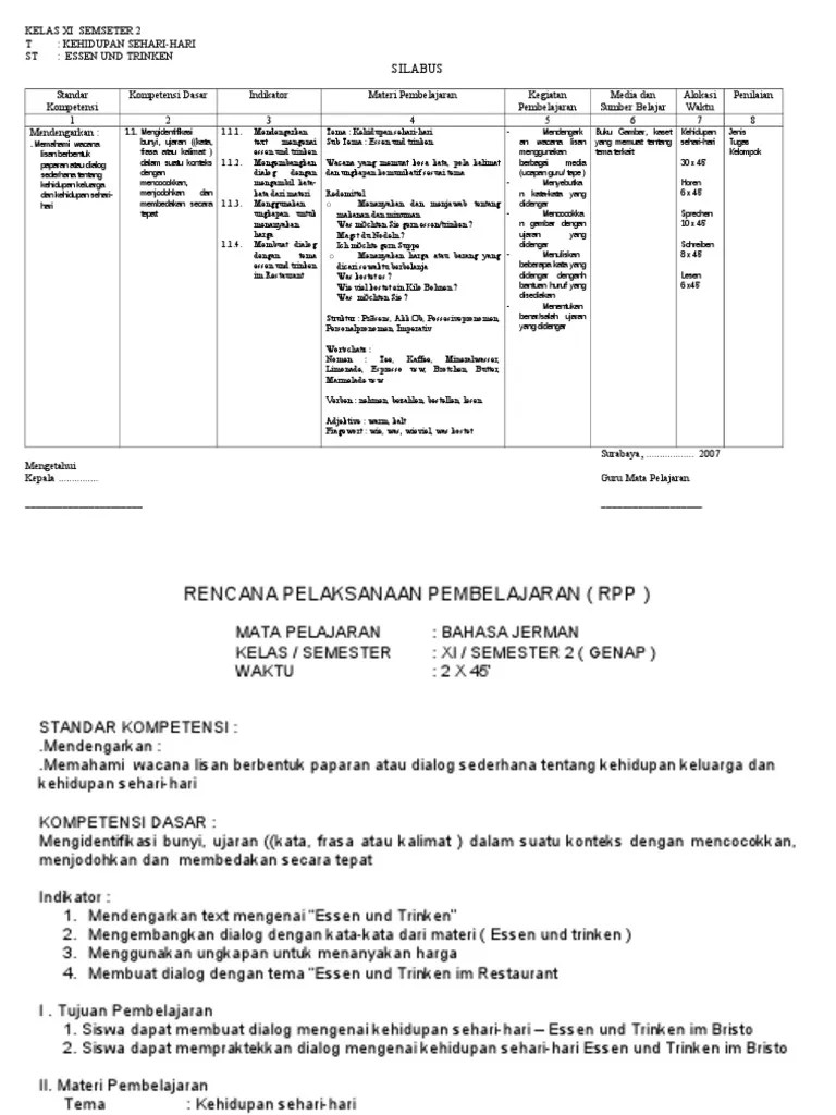 Silahkan nonton juga video belajar bahasa jerman lainnya dibawah ini :1. Kelas Xi Semseter 2 Essen Und Trinken1 Pdf