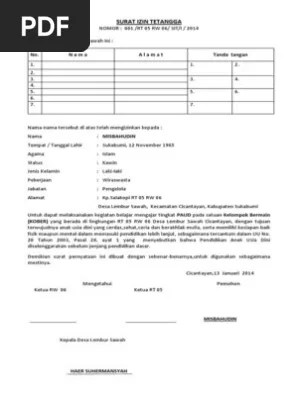 2 foto copy pelunasan pbb. Contoh Surat Izin Lingkungan Pdf