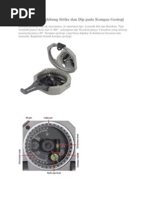 Cara Menghitung Strike Dan Dip Pada Kompas Geologi | PDF