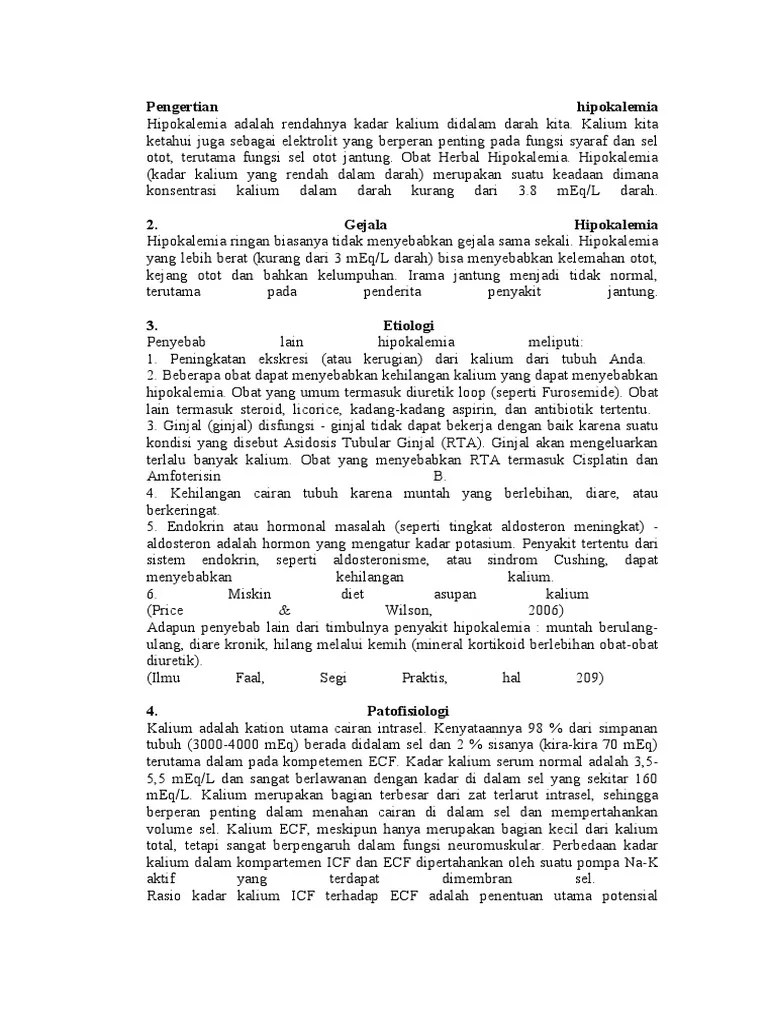 Hipokalemi | PDF
