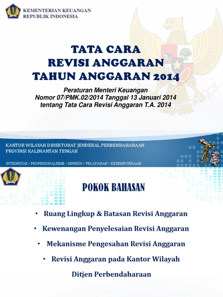 Tata Cara Revisi Anggaran Tahun 2014 | PDF