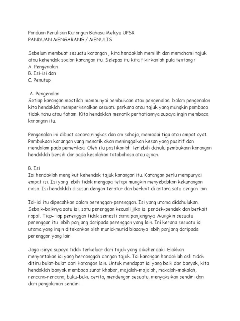 Wide range of buku karangan bahasa melayu tahun 2 online at lazada malaysia | ✓free shipping ✓lowest price ✓hot deals. 2panduan Penulisan Karangan Bahasa Melayu Upsr Ubahsuai Pdf