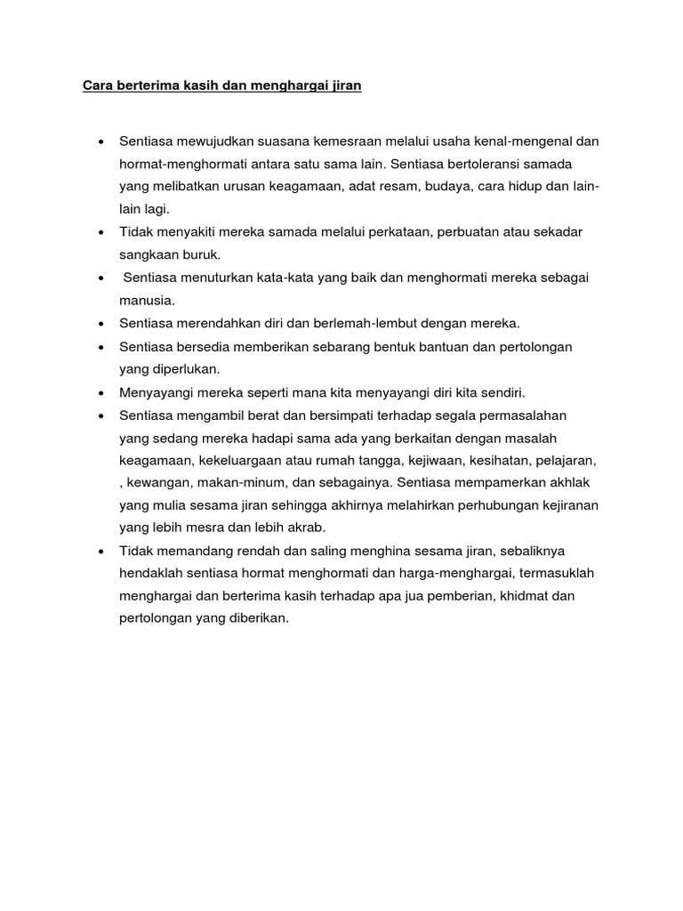 Encik arvind mengucapkan terimakasih kepada mereka. Cara Berterima Kasih Dan Menghargai Jiran Pdf