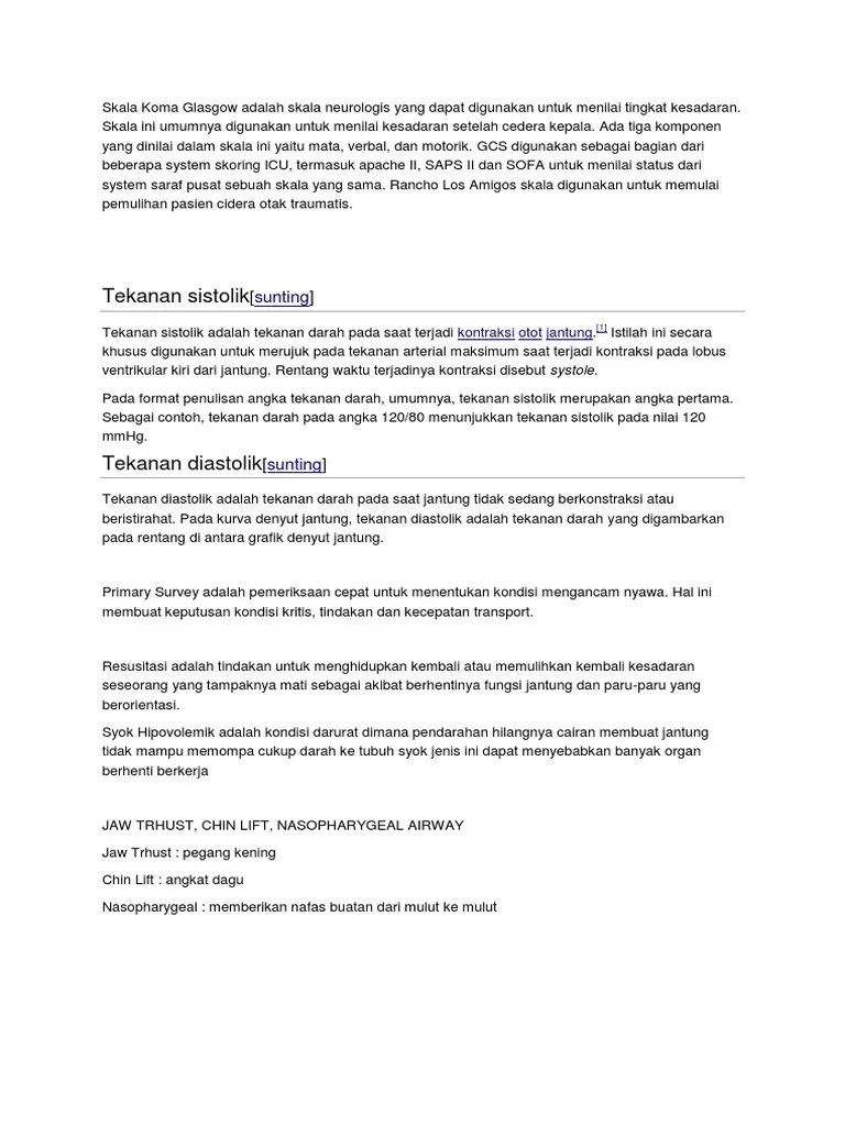 Tekanan Sistolik &amp; Diastolik | PDF