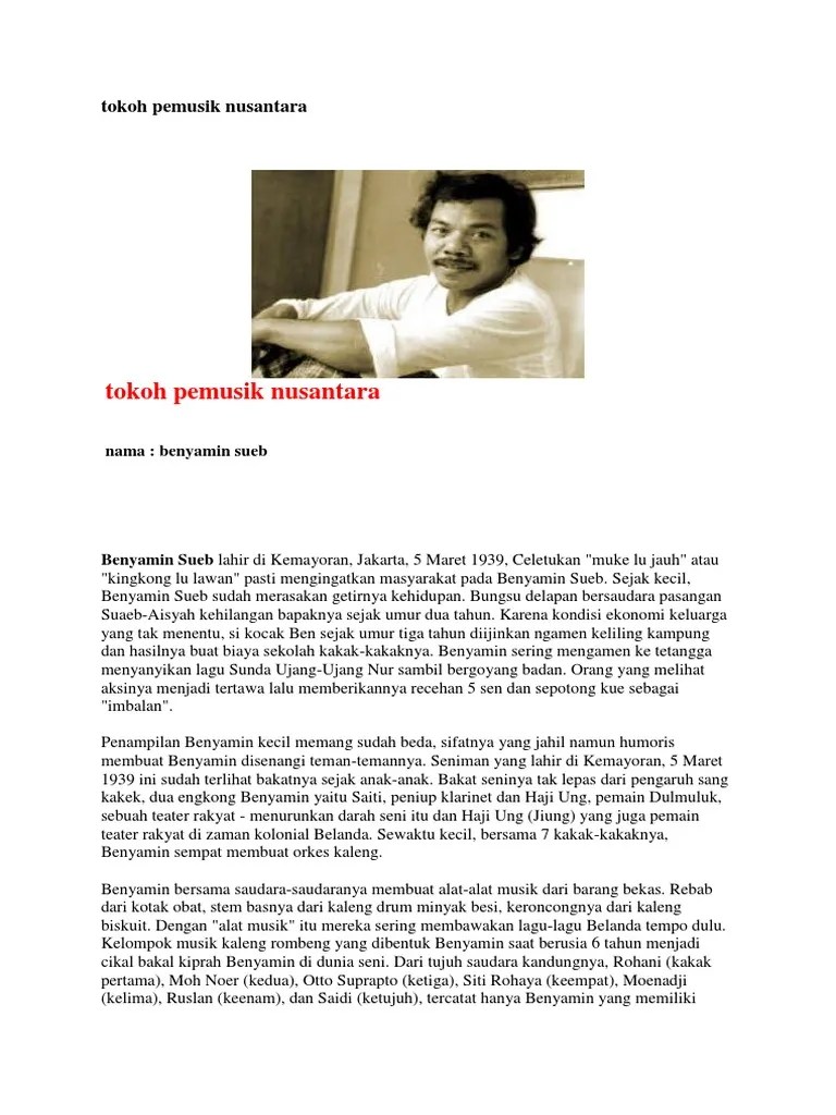 Tokoh Pemusik Nusantara | PDF