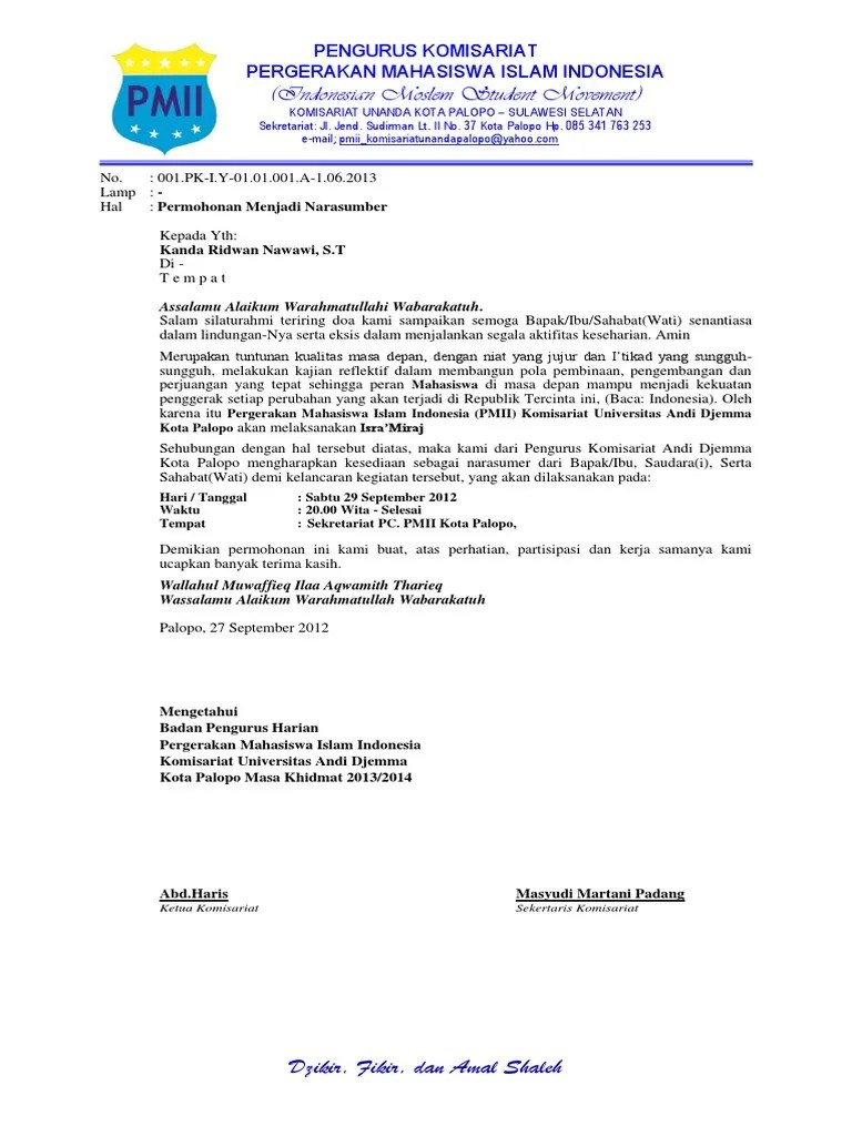 Doc surat keterangan aktif organisasi febrianto rahmat. Contoh Surat Pmii