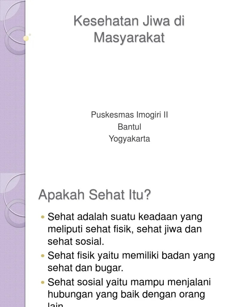 Materi Penyuluhan Jiwa | PDF