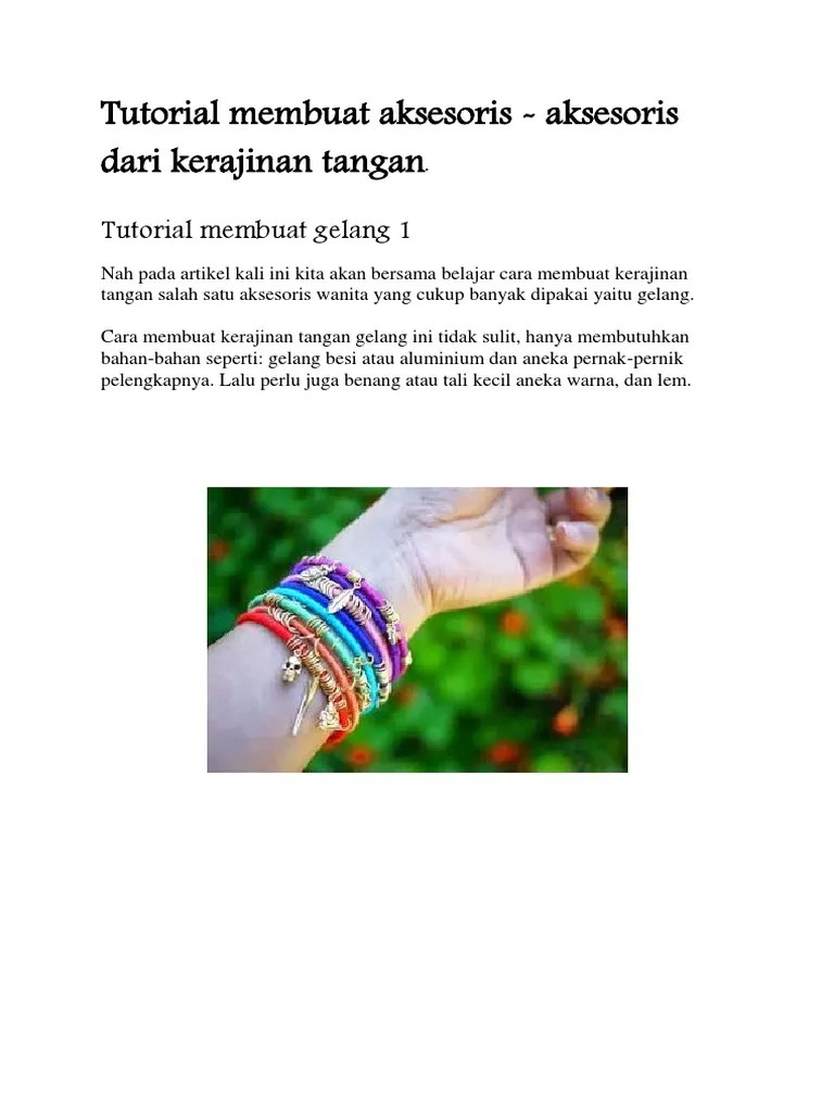 Tutorial Membuat Aksesoris | PDF