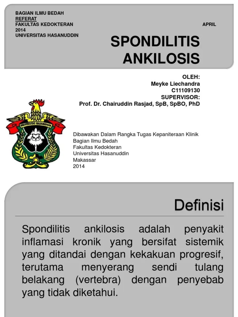 Meyke Liechandra - Spondilitis Ankilosis | PDF
