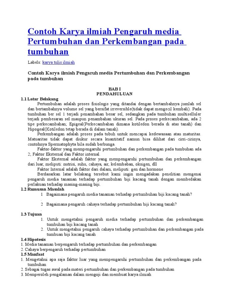 Contoh Laporan Ilmiah Biologi - Nusagates