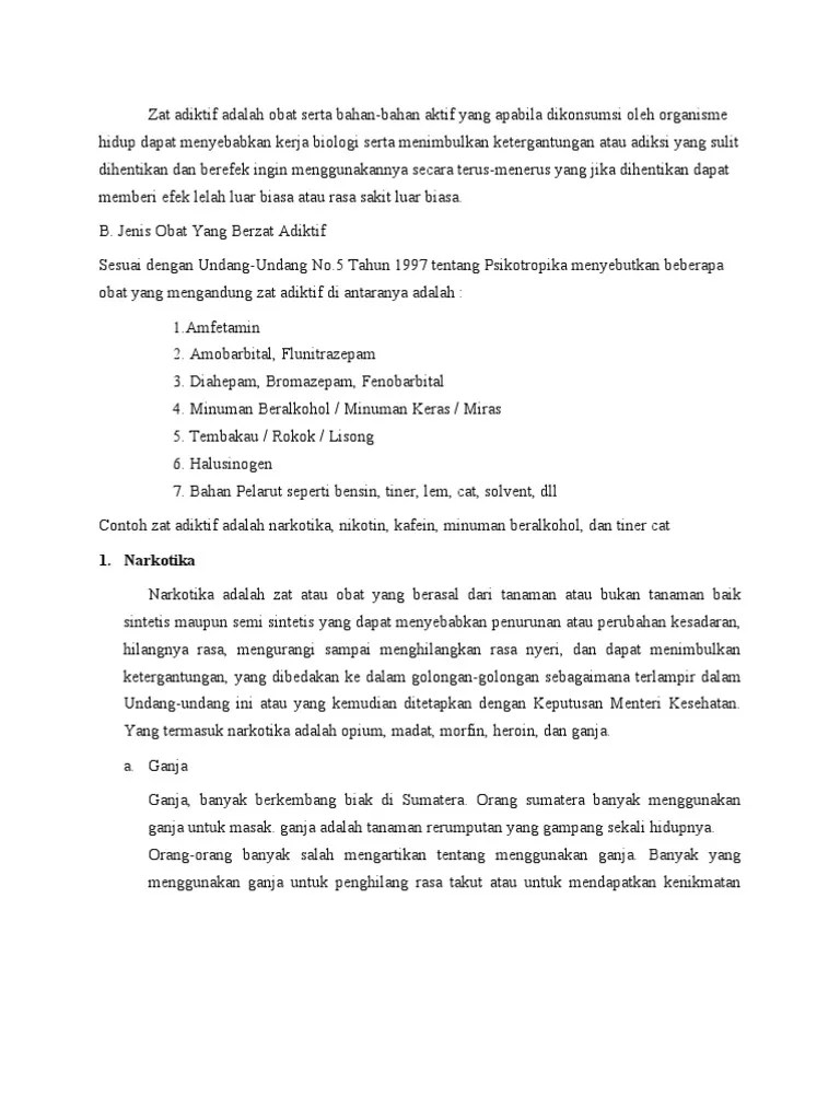 Macam-Macam Zat Adiktif | PDF