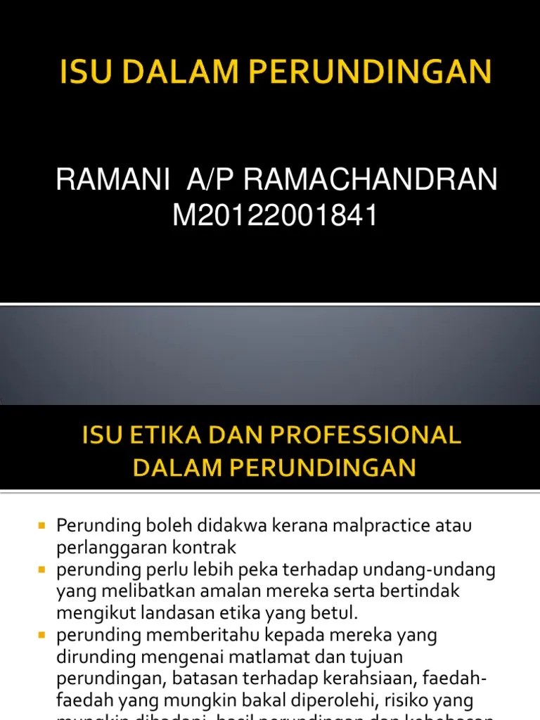 Isu Dalam Perundingan | PDF