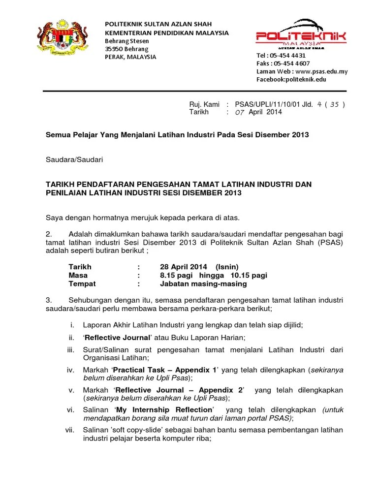 31.01.2022 · sistem tersebut juga boleh digunakan untuk semak status permohonan pinjaman, cetak surat tawaran dan semak penyata pinjaman terkini. Surat Makluman Pendaftaran Pengesahan Tamat Li Sesi Dis 2013 Pdf