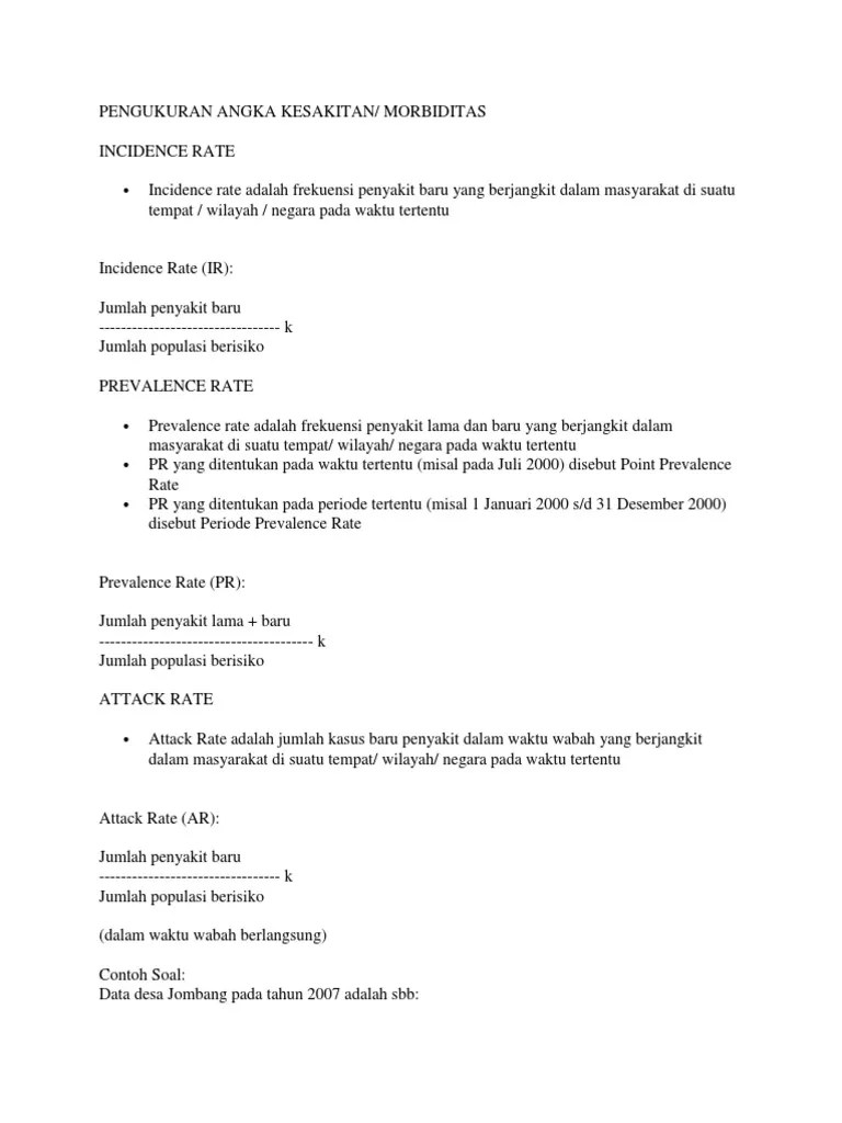 Pengukuran Angka Kesakitan | PDF