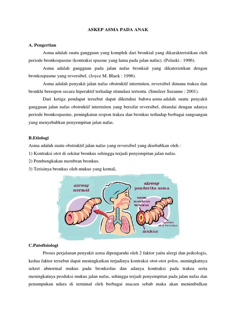 Penyakit ginjal kronis/ckd (anemia, perawakan pendek, osteodistrofi, . Askep Asma Pada Anak
