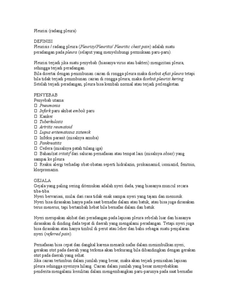 Pleurisi | PDF