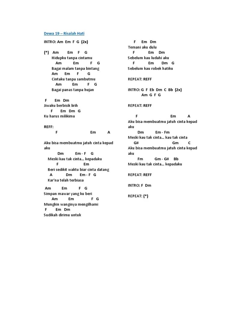 Chord Lagu-Lagu Gitar | PDF