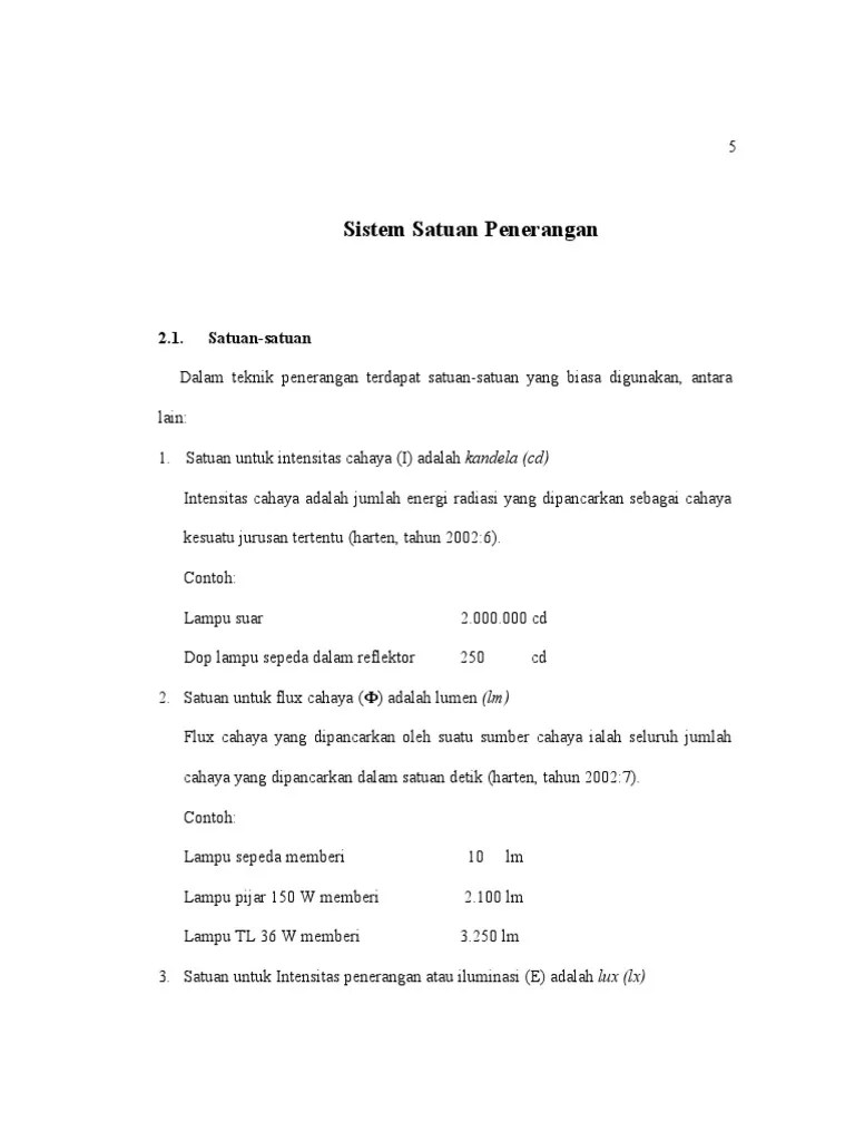 Sistem Satuan Penerangan | PDF