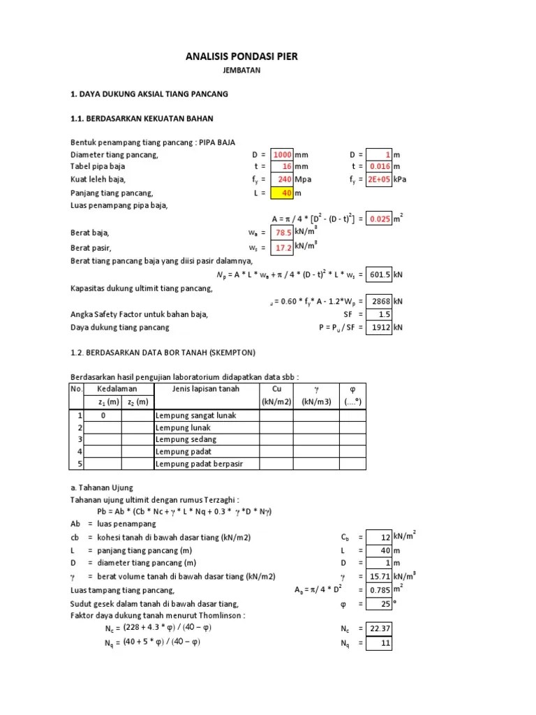 Pondasi Tiang Pancang | PDF
