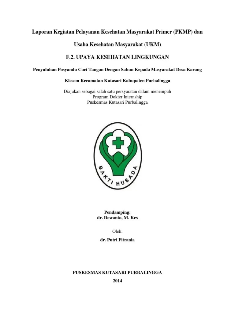 Laporan Kegiatan Penyuluhan Cuci Tangan Dengan Sabun (Dr. Putri Fitrania) |  PDF