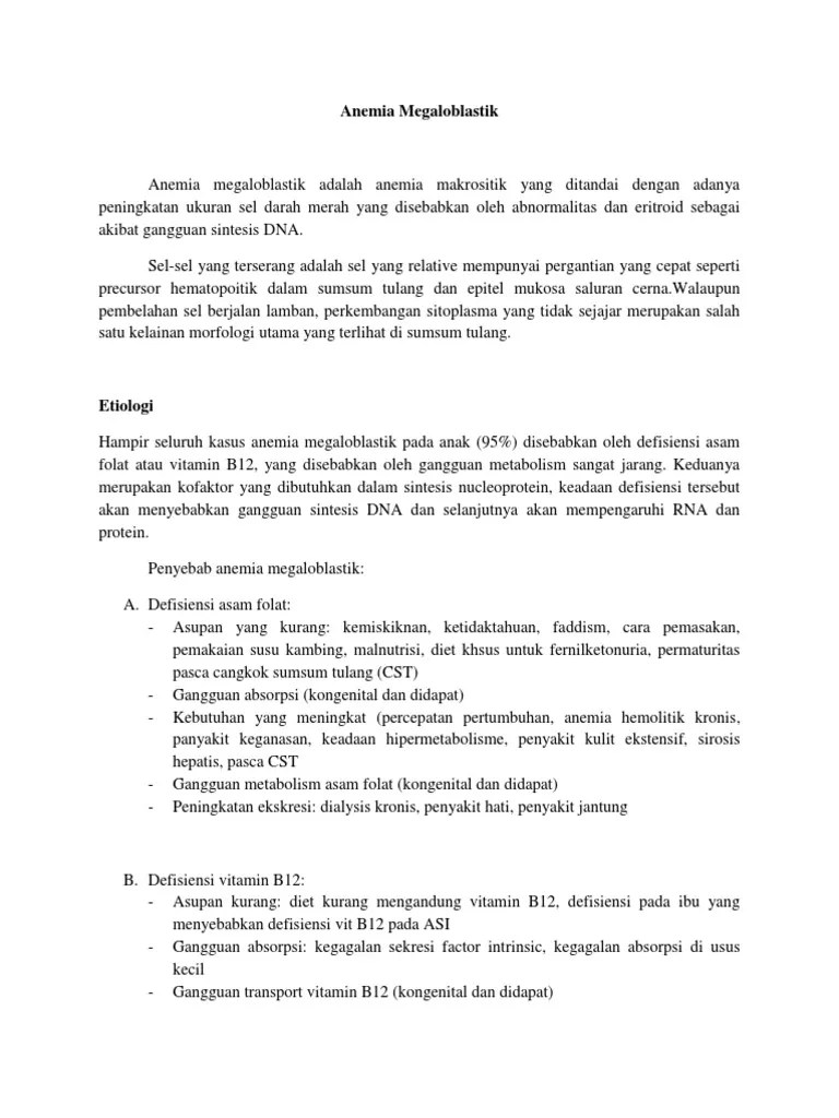 Anemia Megaloblastik | PDF