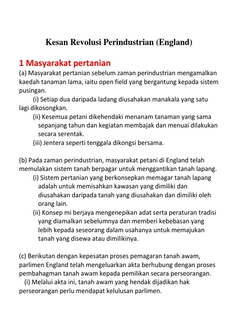 Cabaran besar buat negara seiring dengan pertambahan penduduk saban tahun. Kesan Rev Industri England Pdf