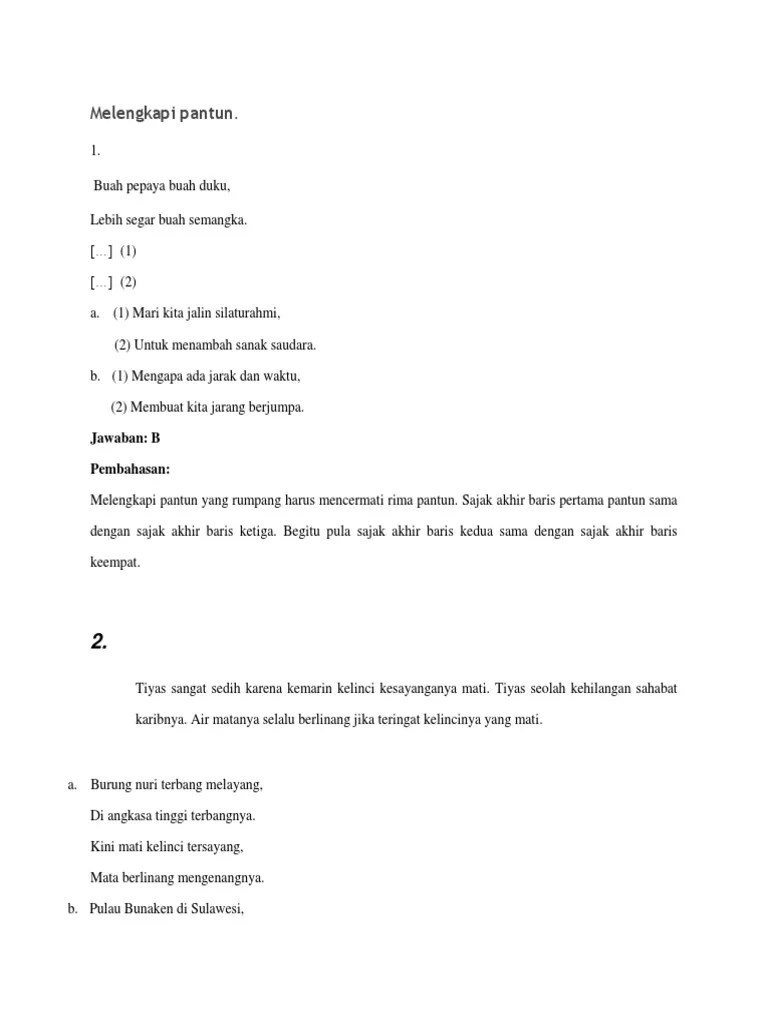 Kumpulan model soal ujian nasional tentang puisi/karya sastra. Contoh Soal Tentang Puisi Beserta Jawabannya Contoh Soal Terbaru