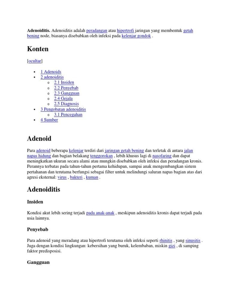Adenoiditis C1 | PDF