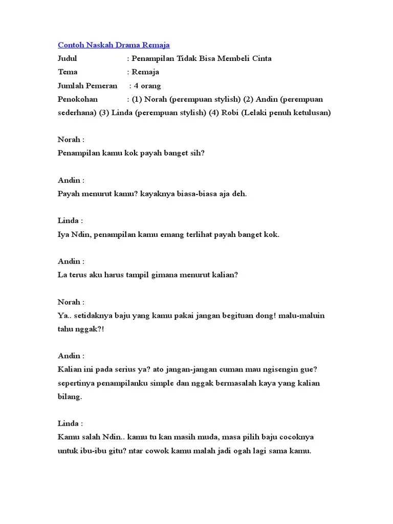 Naskah Drama Pendek 3 Orang Perempuan – Rasanya